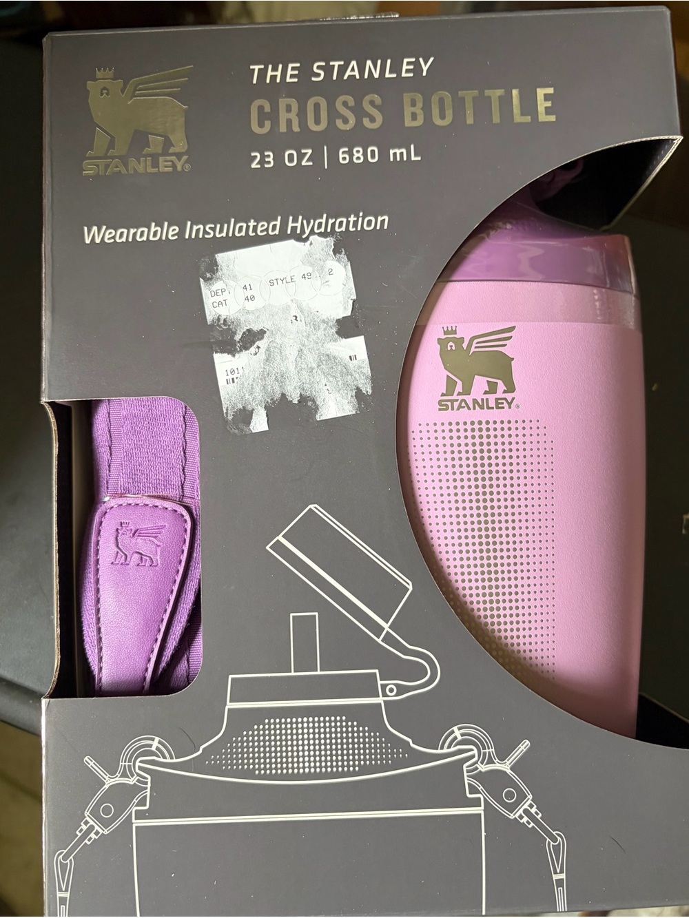 Stanley Cross Bottle Insulated Hydration Bottle - Pink & Purple
